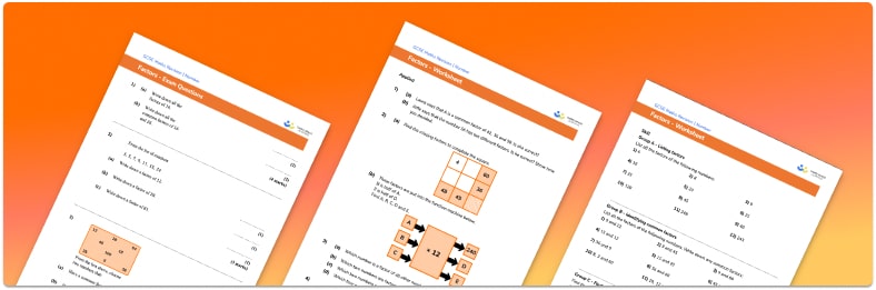Factors worksheet (includes highest common factor)