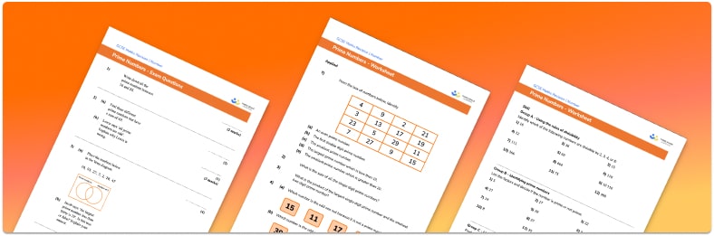 Prime numbers worksheet