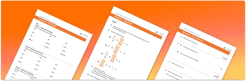 Reciprocal worksheet