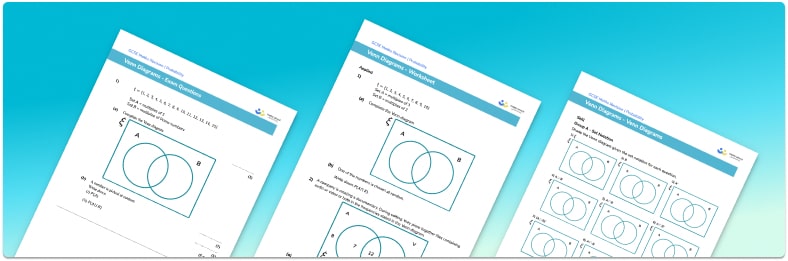 Venn diagram KS3 maths worksheet