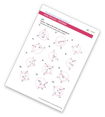 Circle Theorems Worksheet