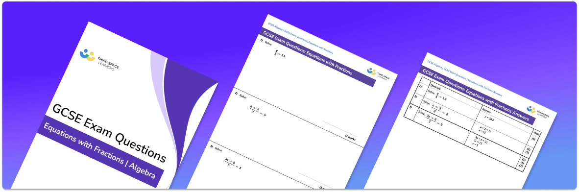 Solving Equations With Fractions Exam Questions