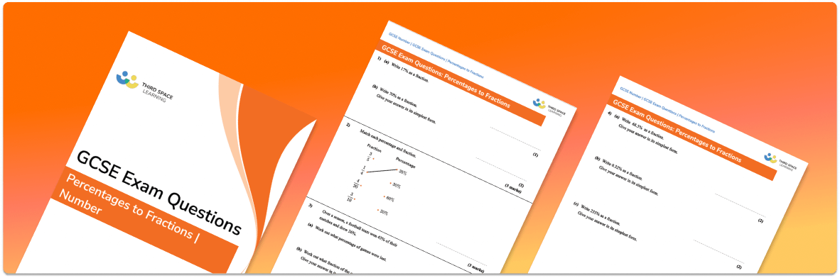 Percentages To Fractions Exam Questions
