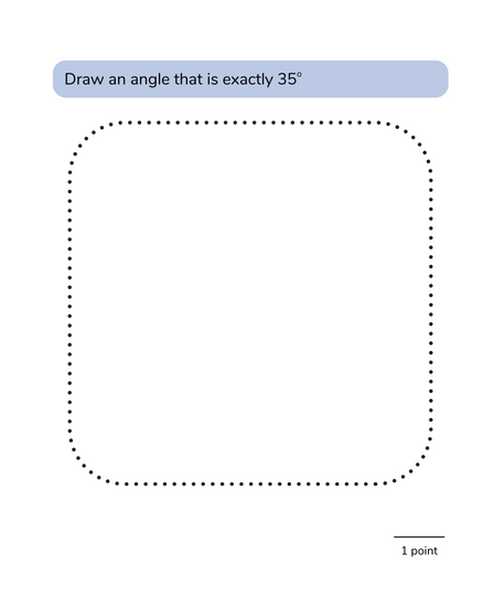 math drawing angles problem for 5th graders