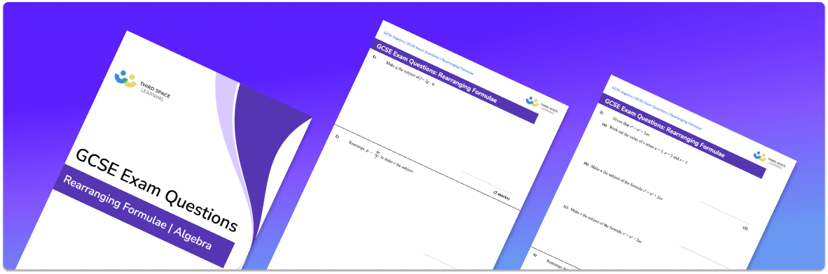 Rearranging Formulae Exam Questions