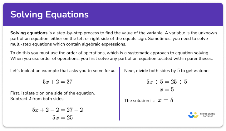 Solving equations