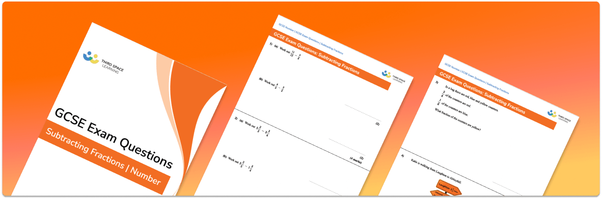 Subtracting Fractions Exam Questions