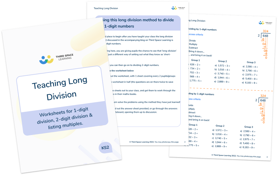 Teaching Division KS2: A Guide For Primary School Teachers From Year 3 To Year 6