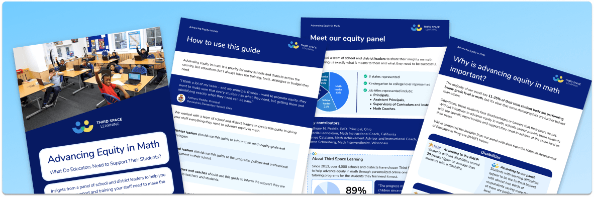 Advancing Equity in Math: What do Educators Need?