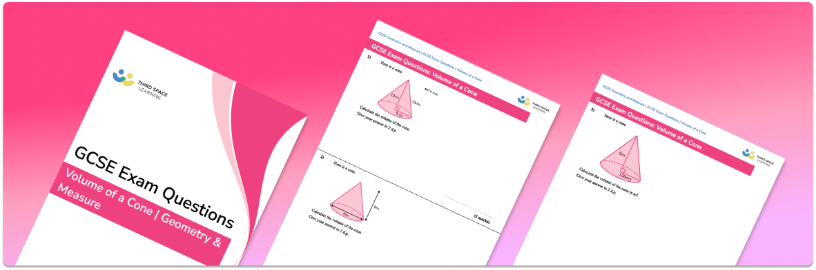 Volume Of A Cone Exam Questions
